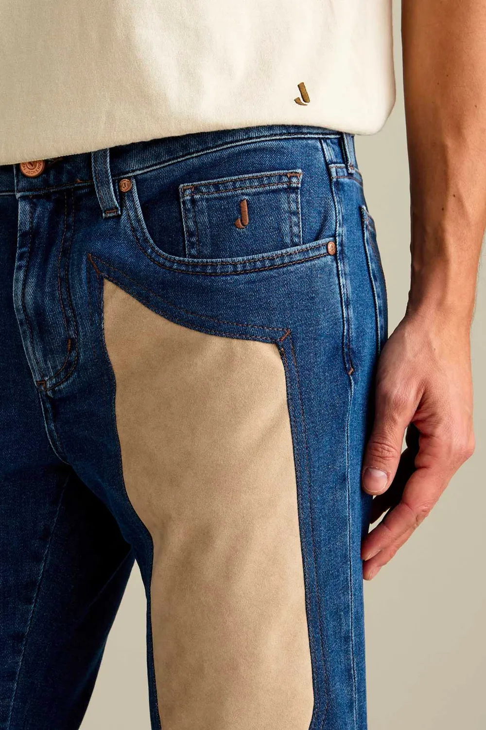 Jeckerson James skinny jeans donkerblauw Alcantara