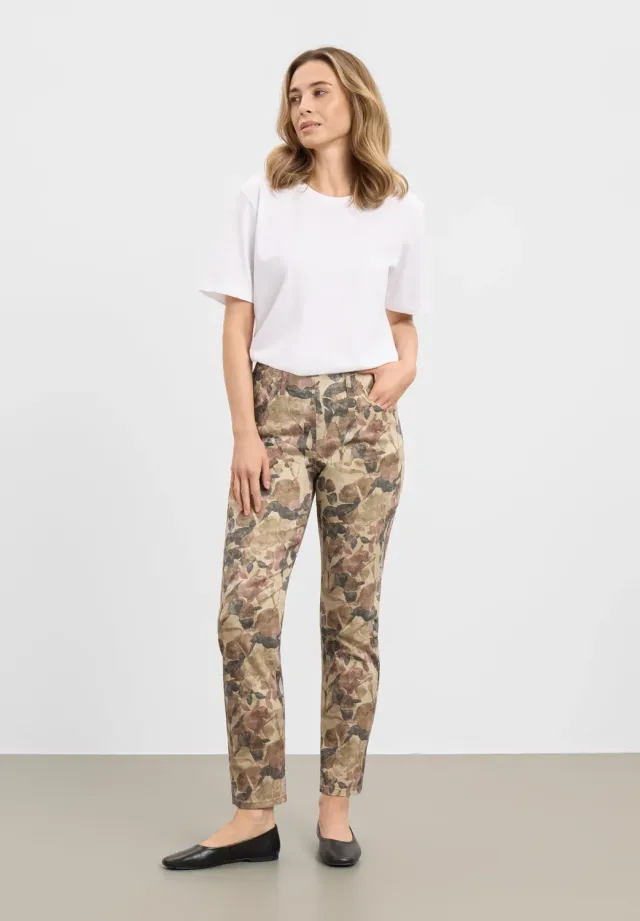 Laurie Kelly Regular SL broek plum botany print 75 cm