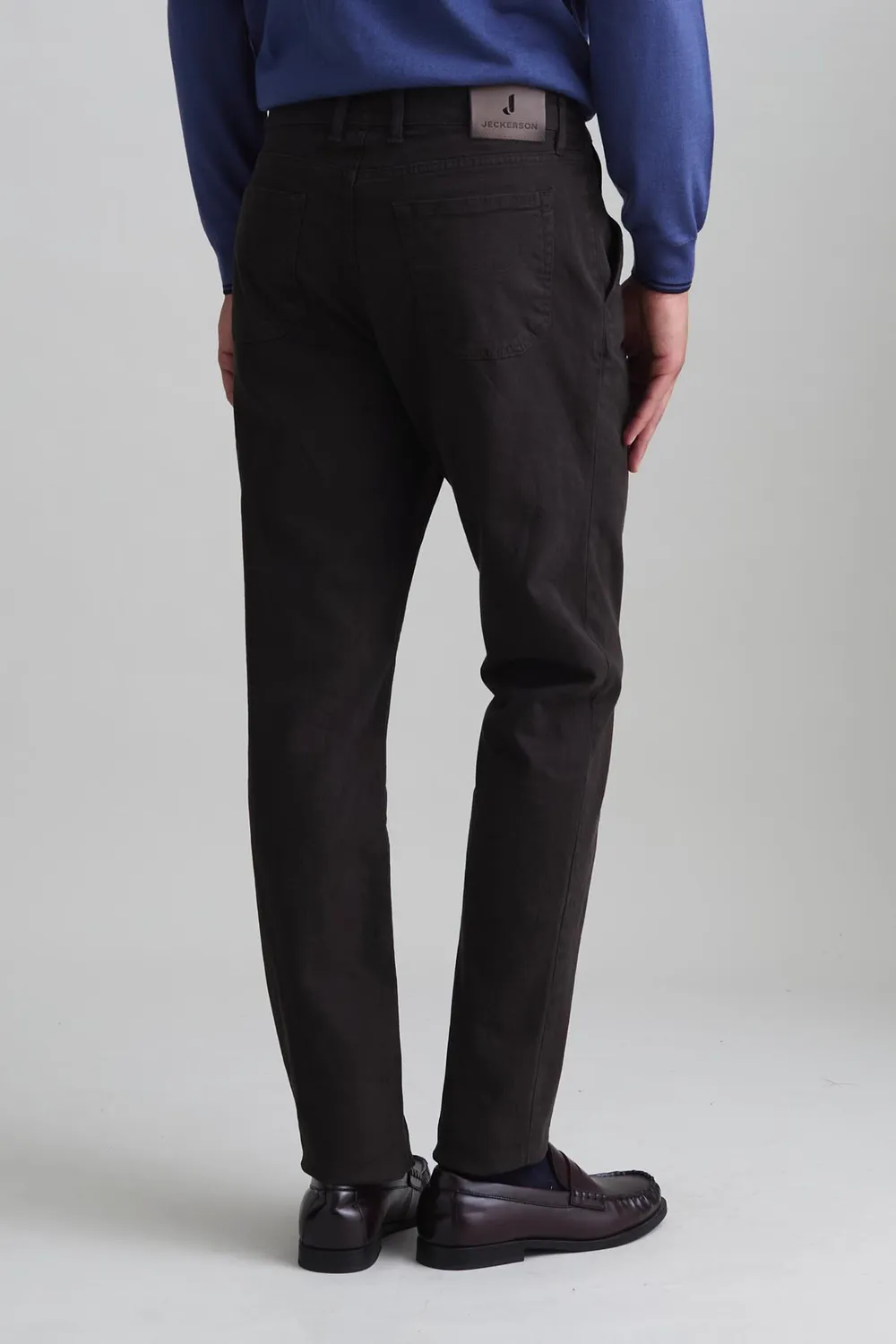 Jeckerson Julius slim fit chino bruin gabardine