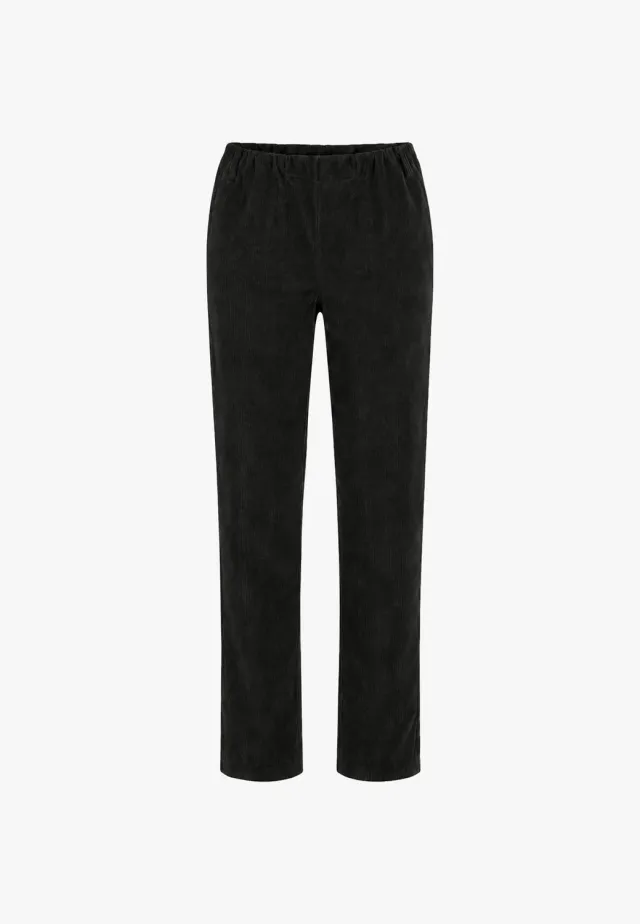 Laurie Taylor Regular corduroy broek zwart kort biologisch katoen