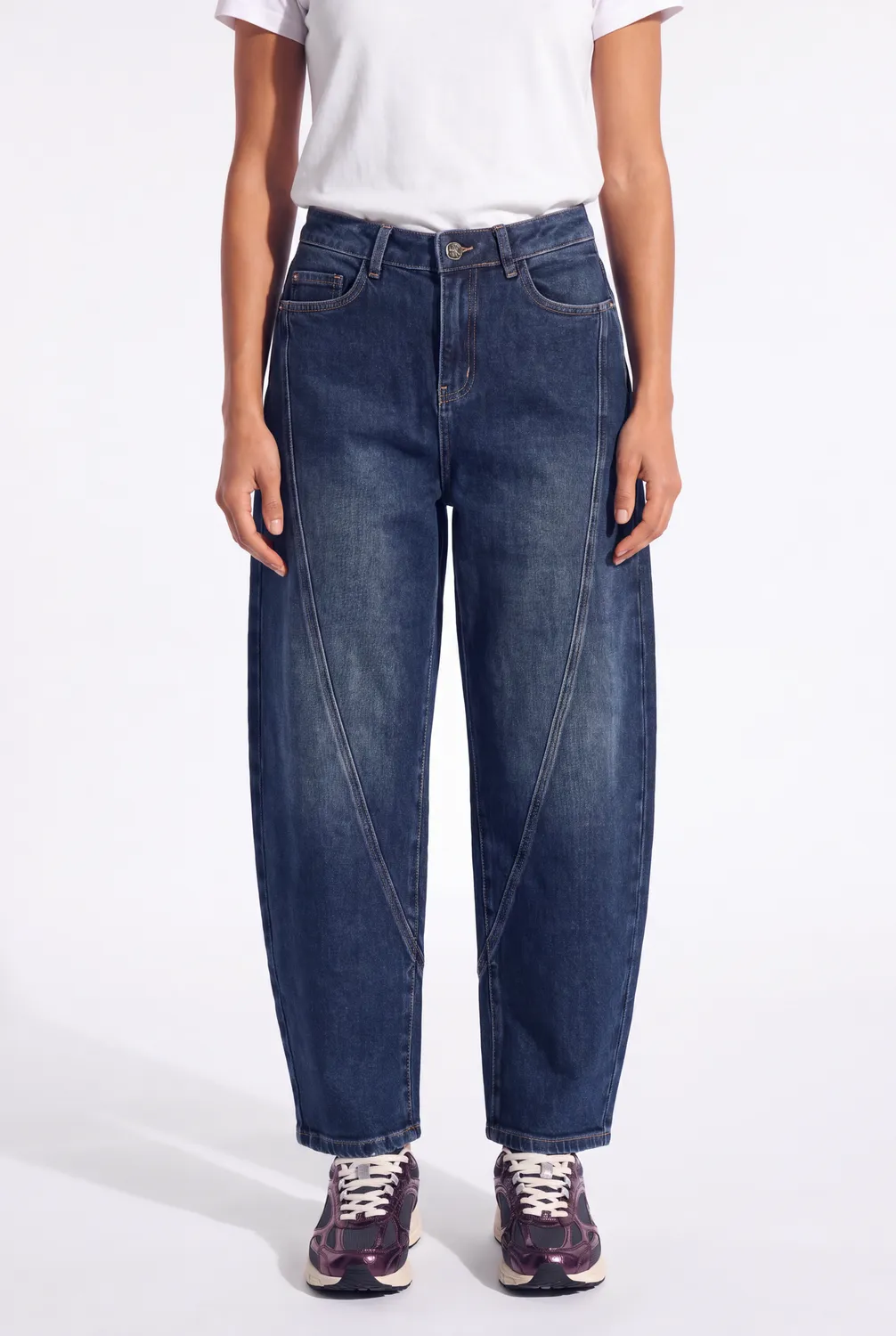 Florez Haley Barrel jeans Rustic indigo stretch