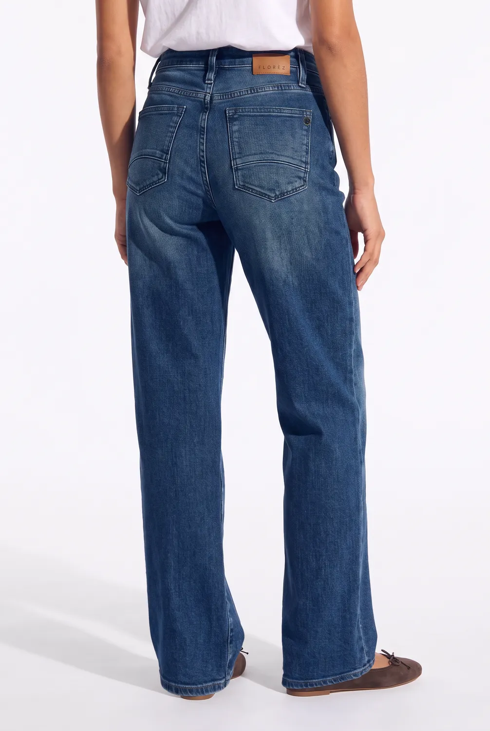Florez Sophie Straight jeans sea blue mid-waist