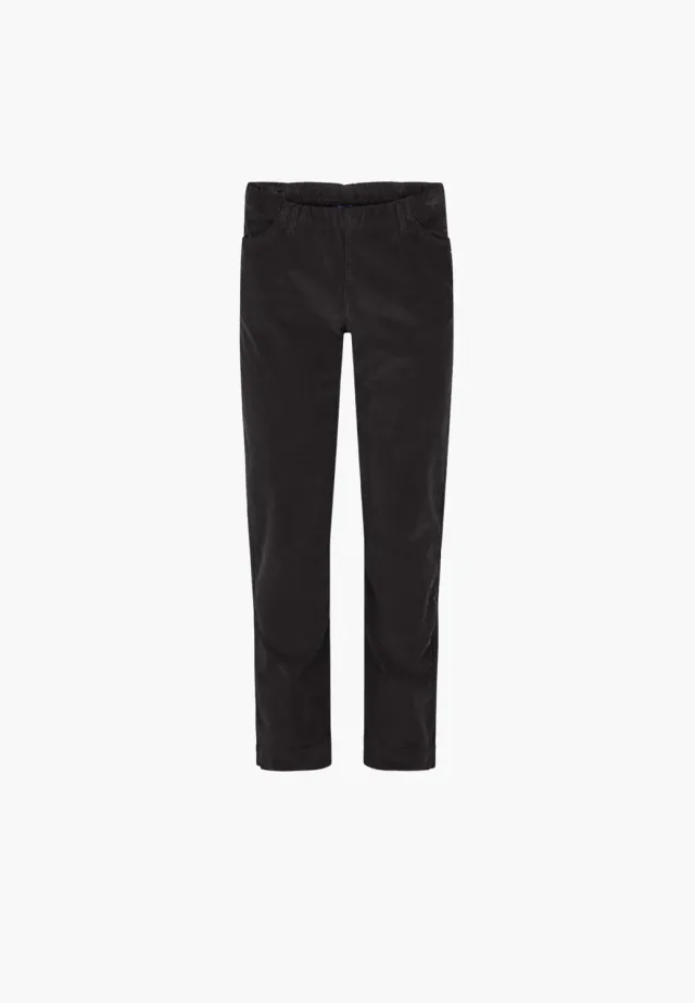 Laurie Kelly Regular SL fluwelen broek Black kort