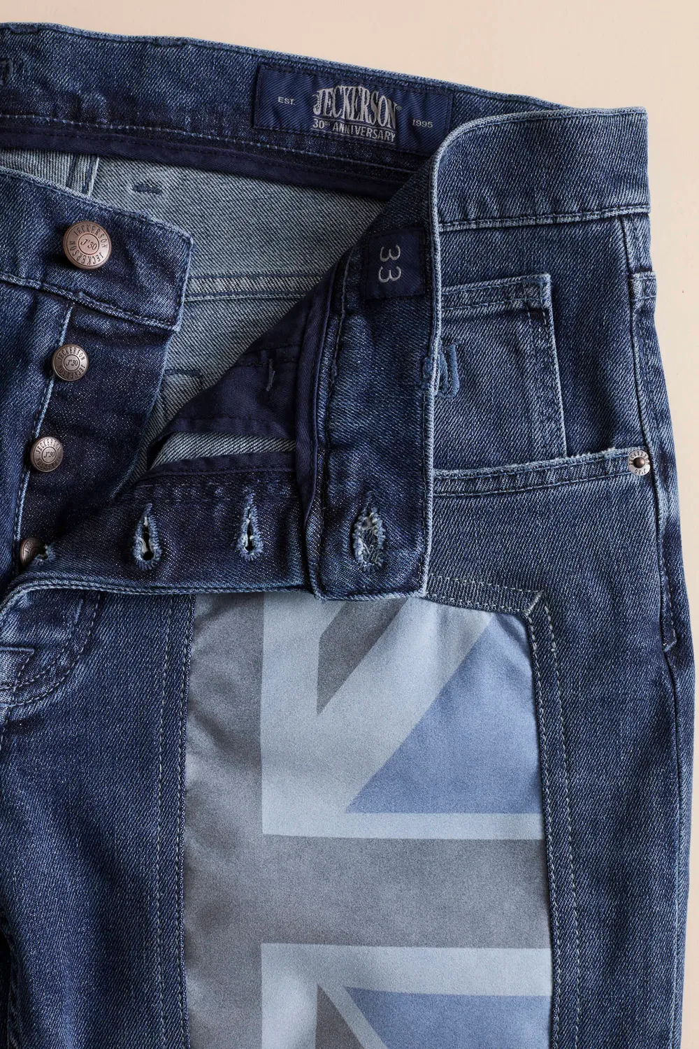 Jeckerson Anniversary jeans slim fit blauw alcantara