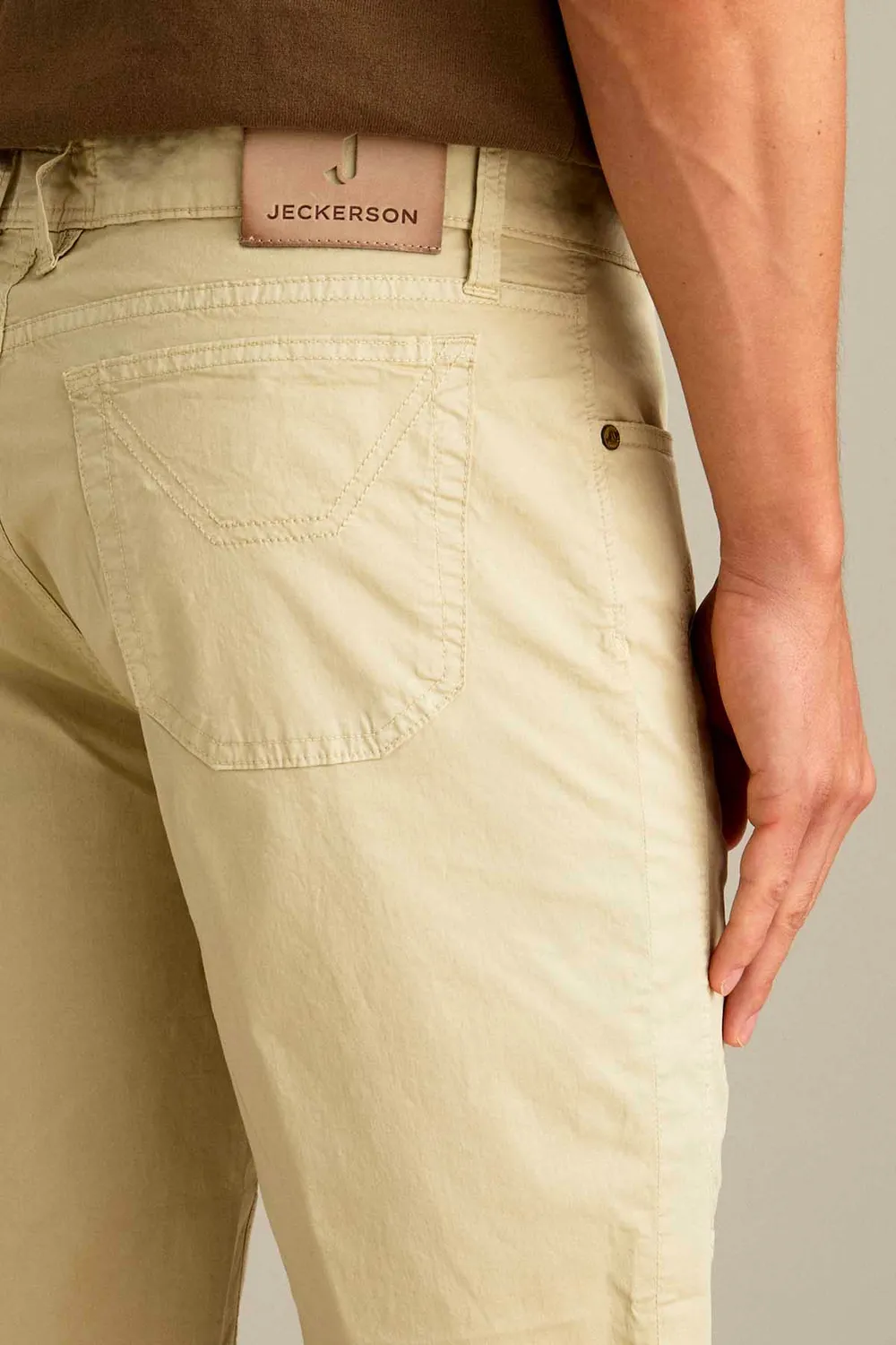 Jeckerson Jayden slim fit bermuda lichtbeige