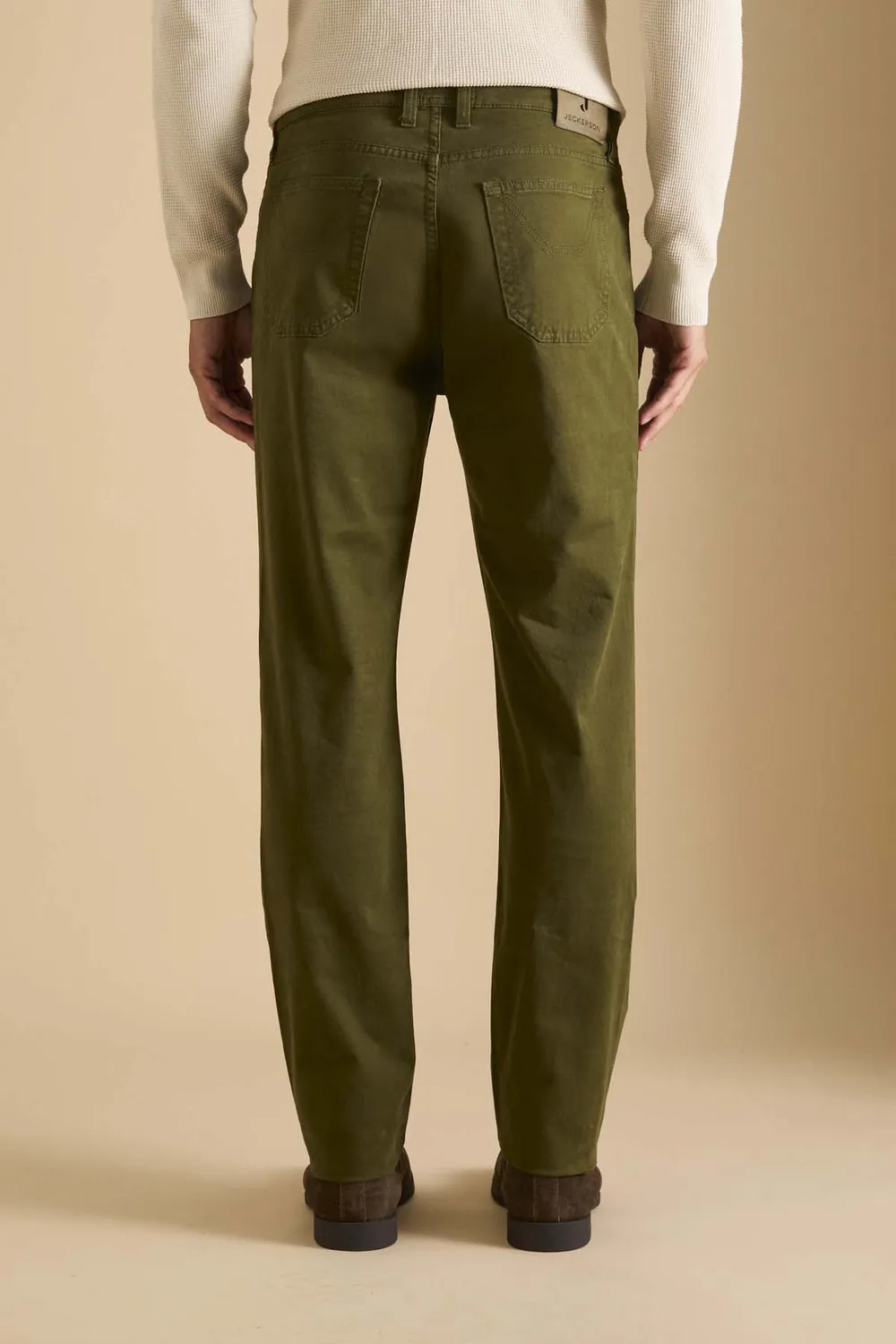 Jeckerson Jasper regular fit broek olijfgroen katoen