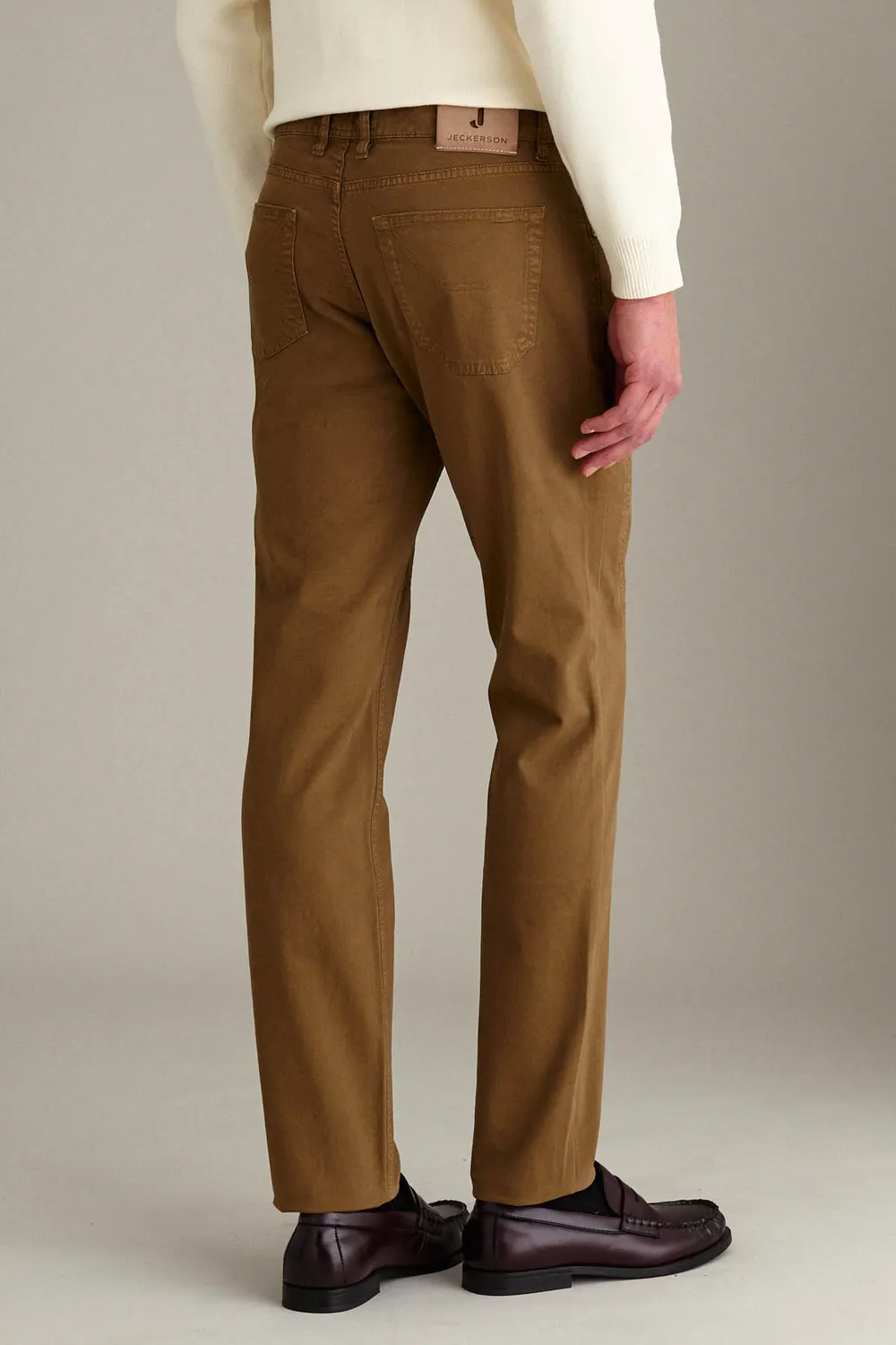 Jeckerson John slim fit broek bruin stretch