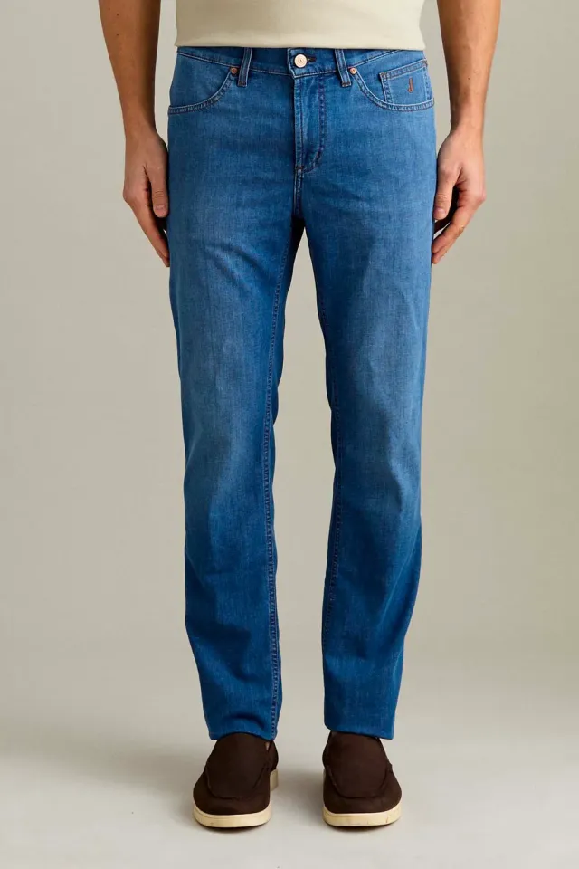 Jeckerson Jordan slim fit jeans blauw medio stretch