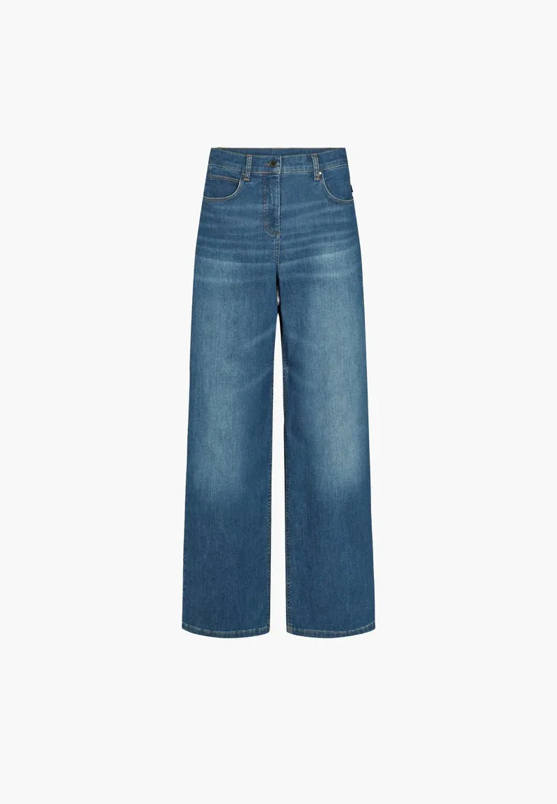 Laurie Carol Loose SL jeans Washed Blue Denim kort
