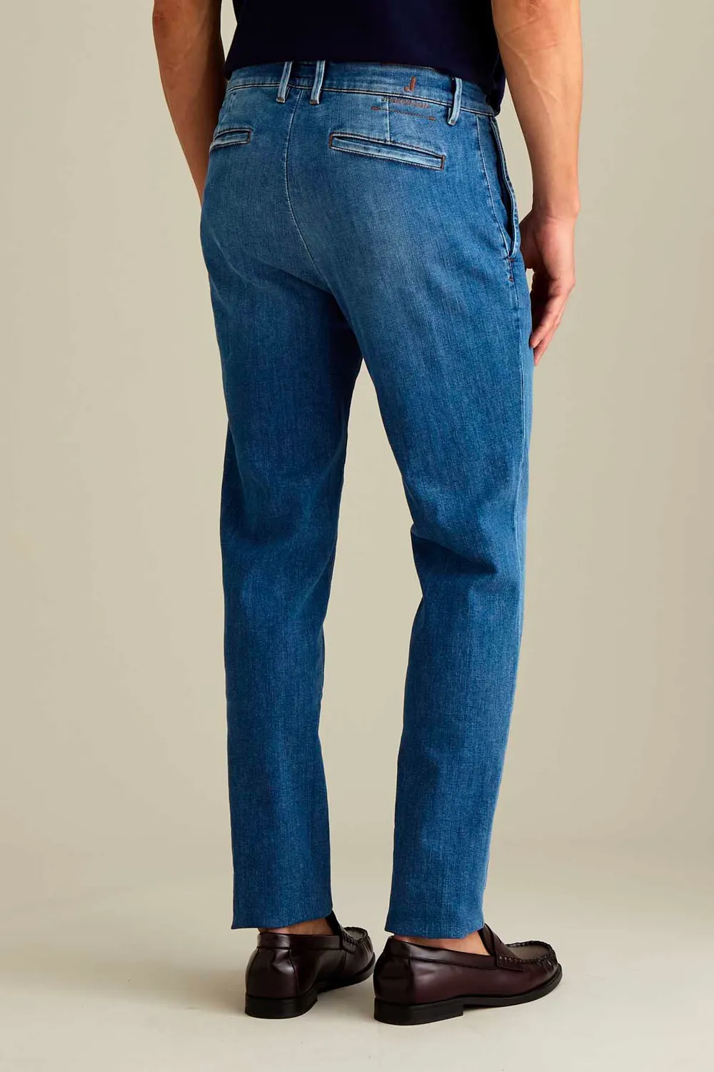 Jeckerson Jack slim fit chino blauw denim