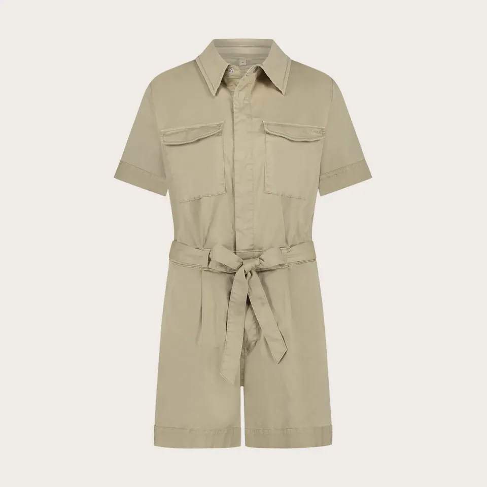 Florez Noortje jumpsuit Sand korte mouw