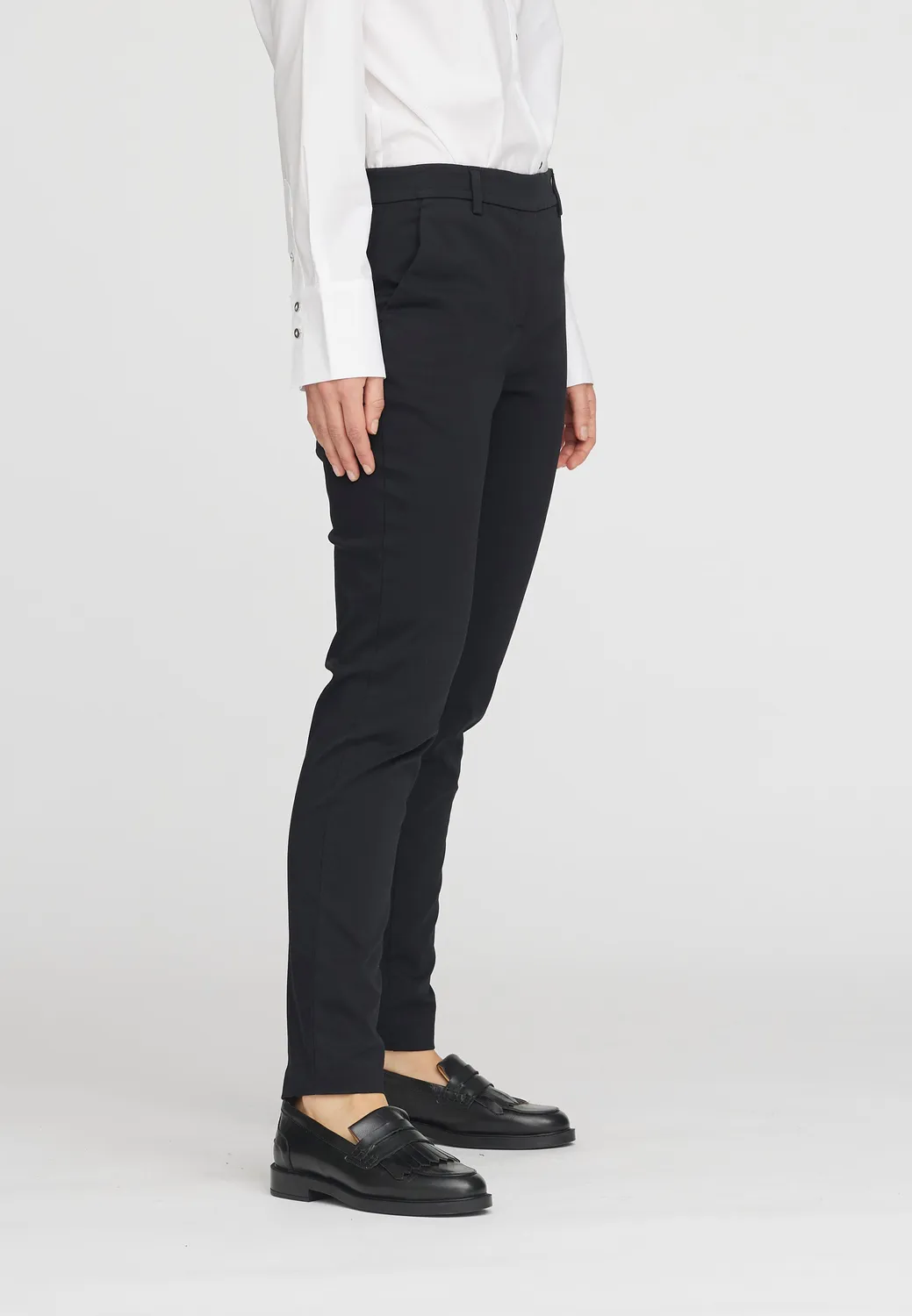 Laurie Fanny Slim SL pantalon zwart stretch