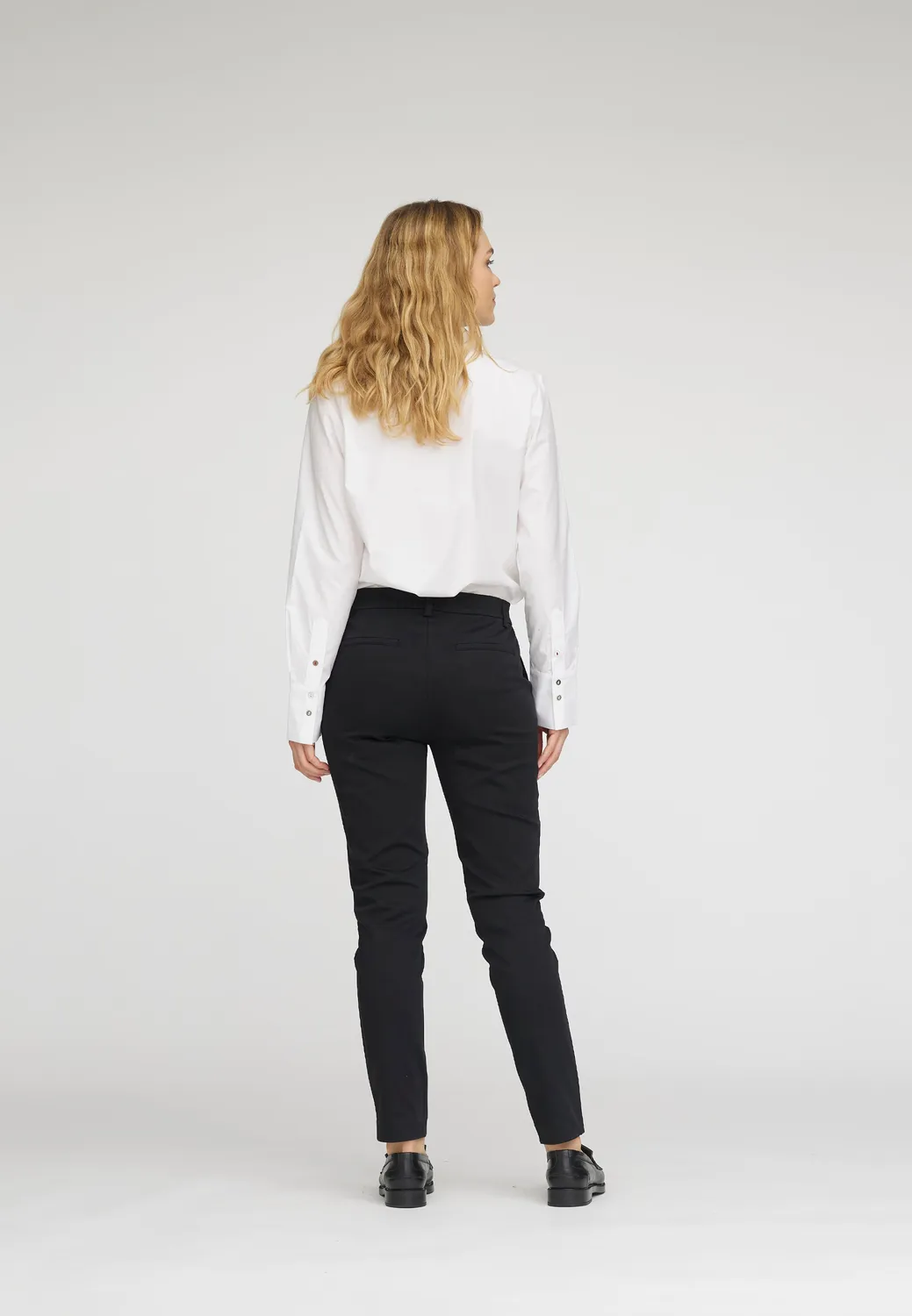 Laurie Fanny Slim SL pantalon zwart stretch