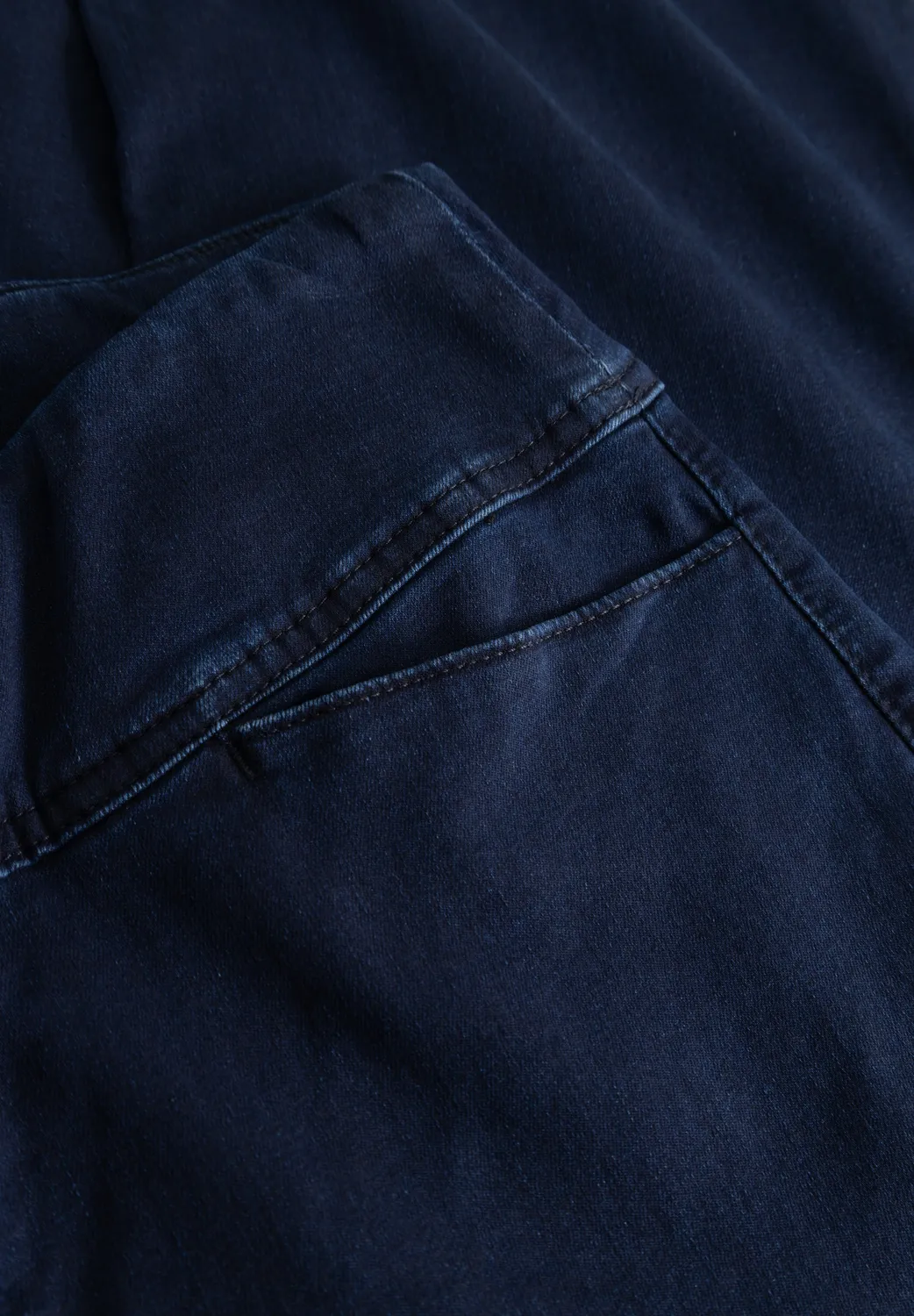 Laurie Thea Straight ML broek Dark Blue Denim stretch medium