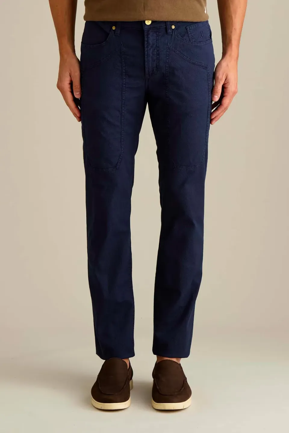 Jeckerson John slim fit broek donkerblauw katoen
