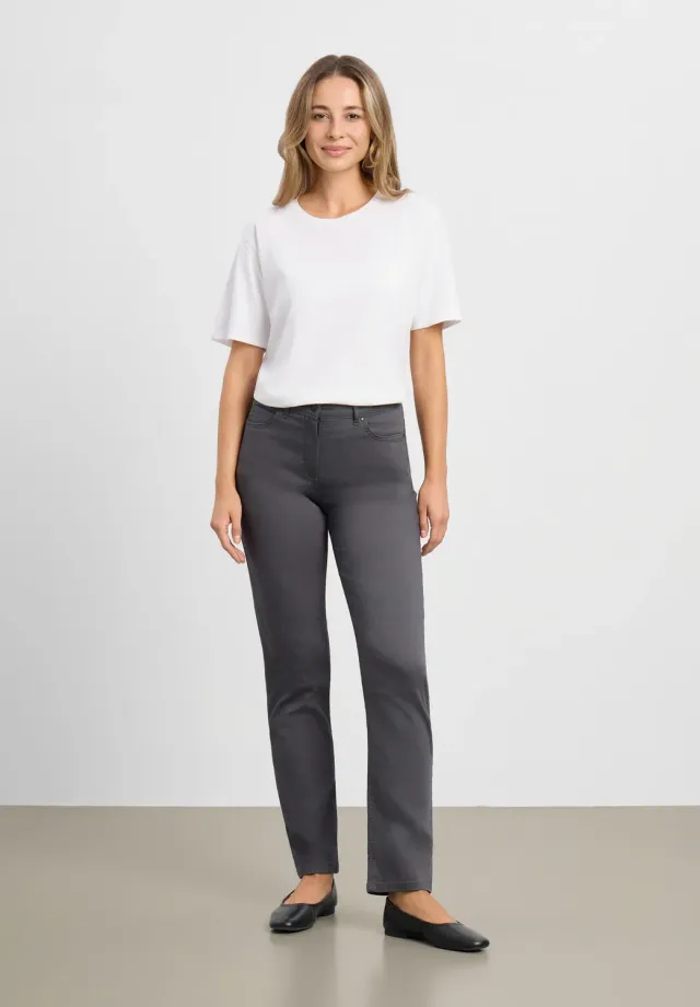 Laurie Charlotte Regular ML broek anthracite stretch