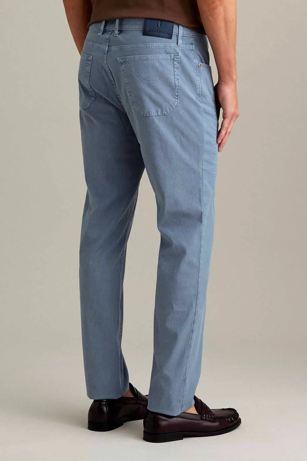 Jeckerson John slim broek poederblauw katoen