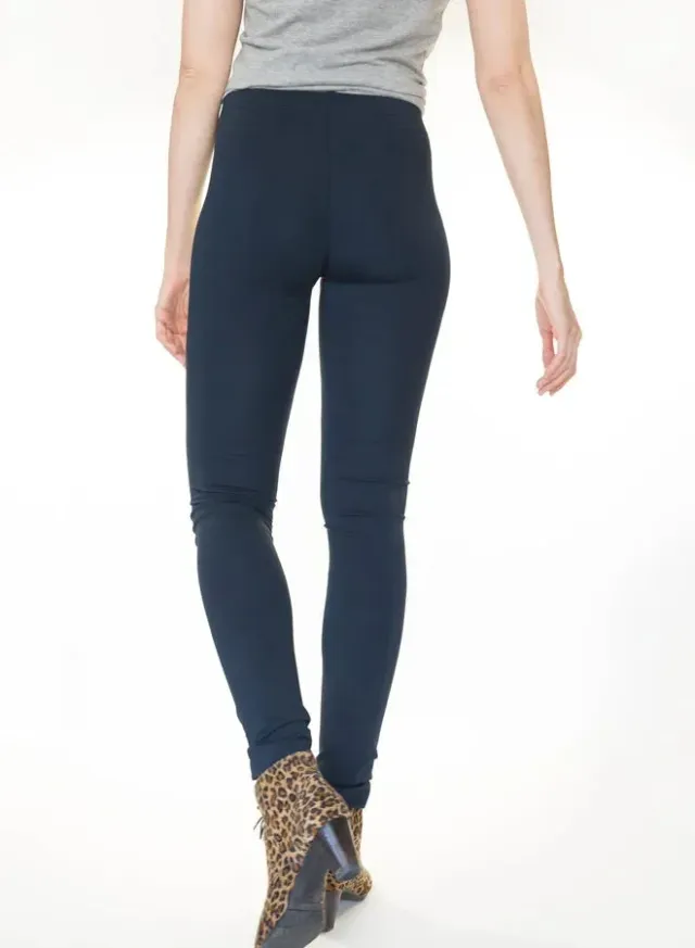 Langeleggings Extra Lange Legging Marineblauw Katoen 34 36