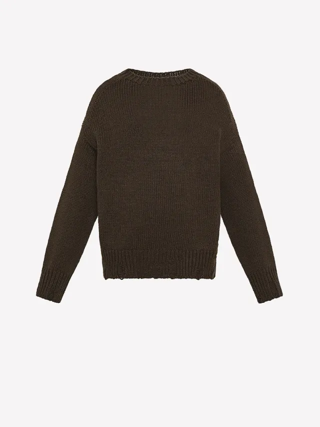 Nine In The Morning Rosie trui meisjes wol oversized moro