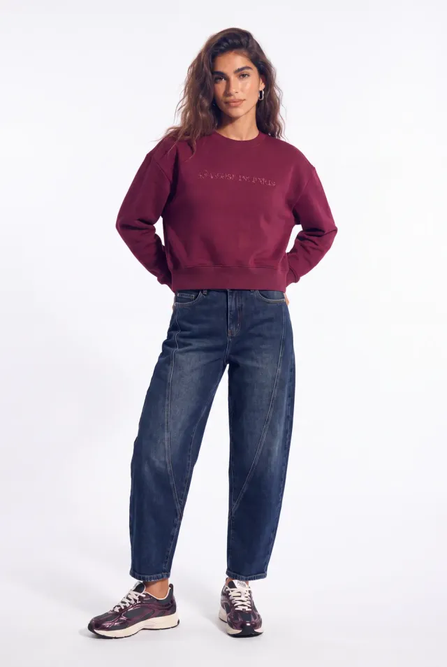 Florez Haley Barrel jeans Rustic indigo stretch