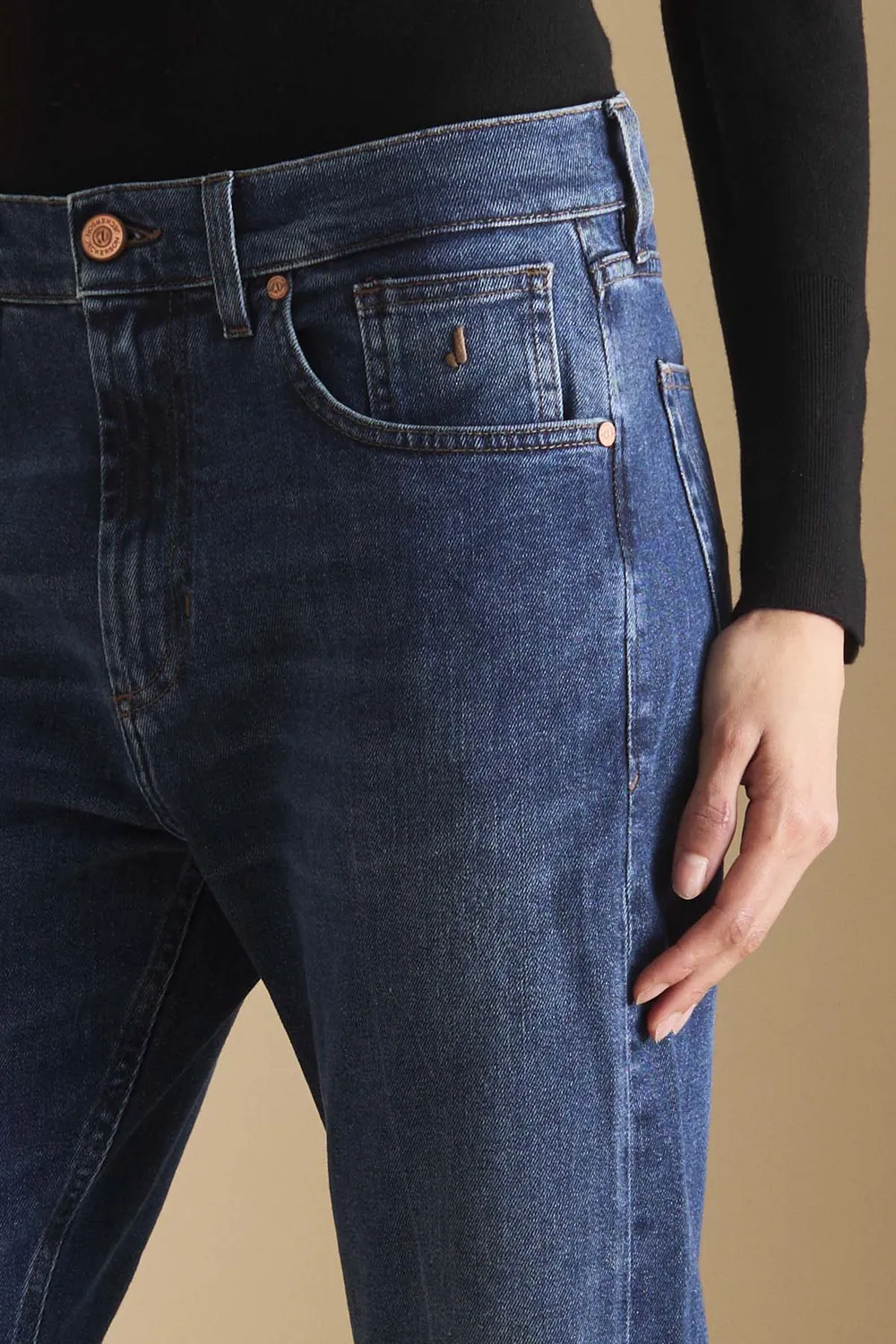 Jeckerson Julia boyfriend jeans blauw dames stretch
