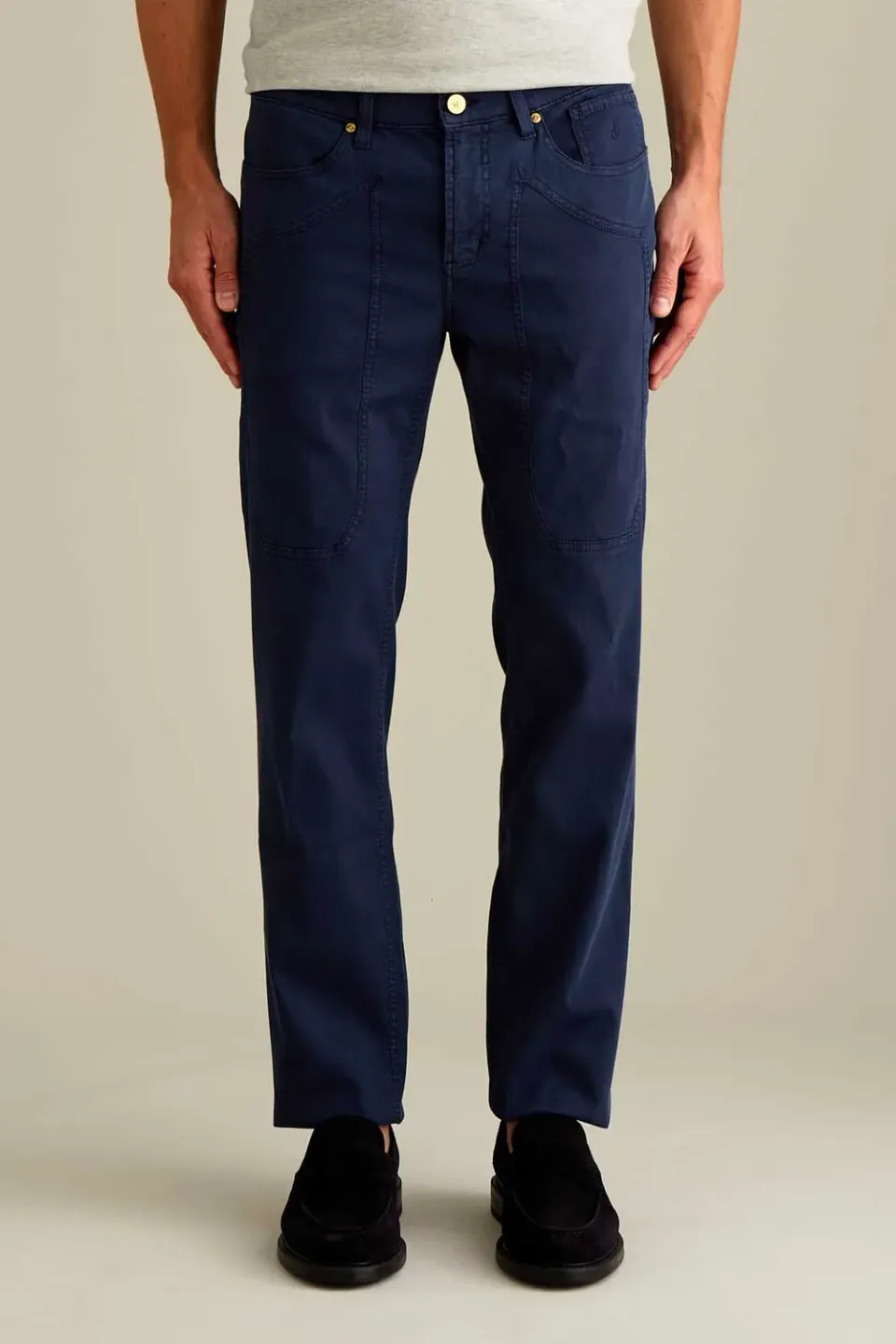 Jeckerson John Toppa broek blauw katoen slim fit