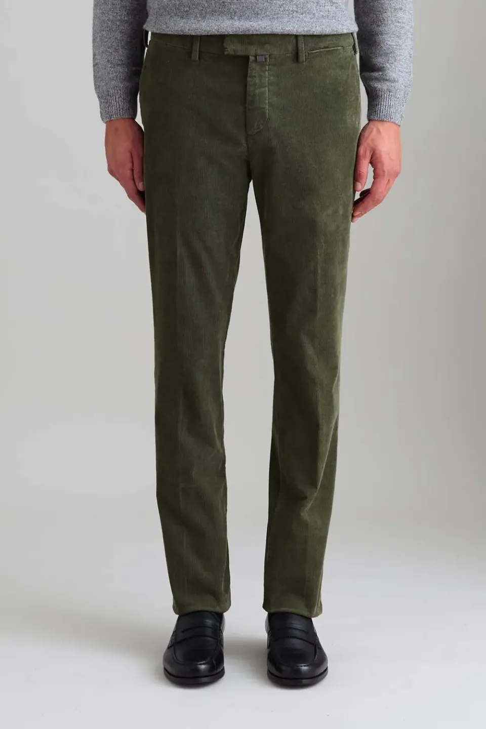 Jeckerson Jarl chino broek donkergroen slim fit fluweel