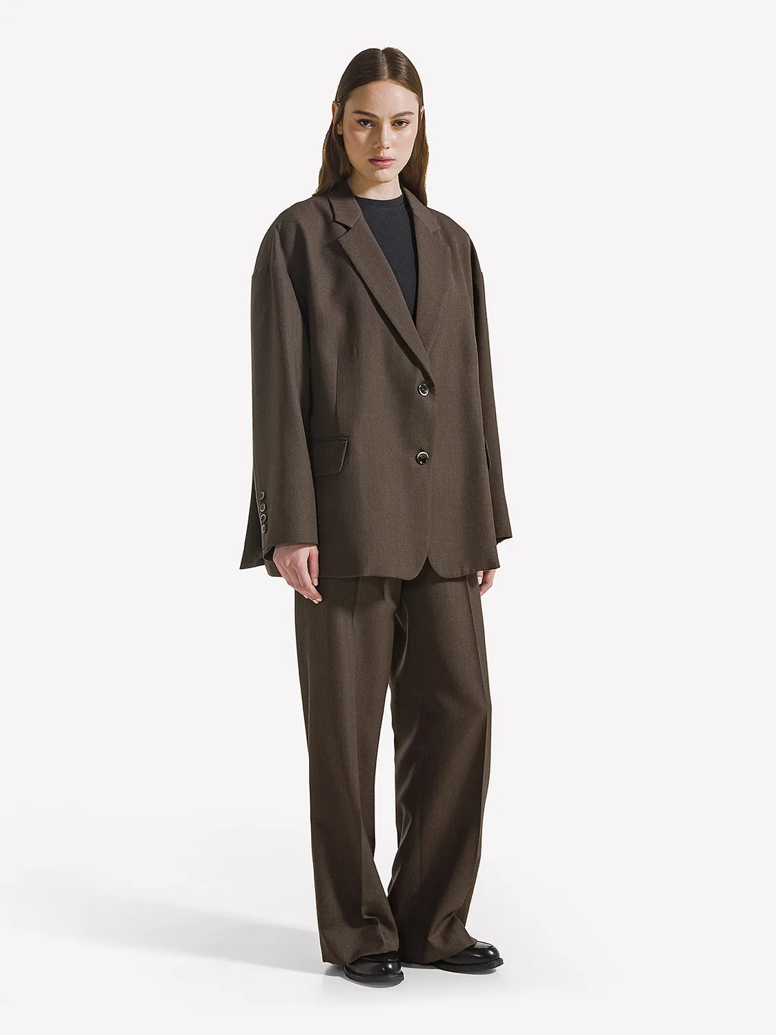 Nine In The Morning Tecla TCL12 blazer legno wol oversized