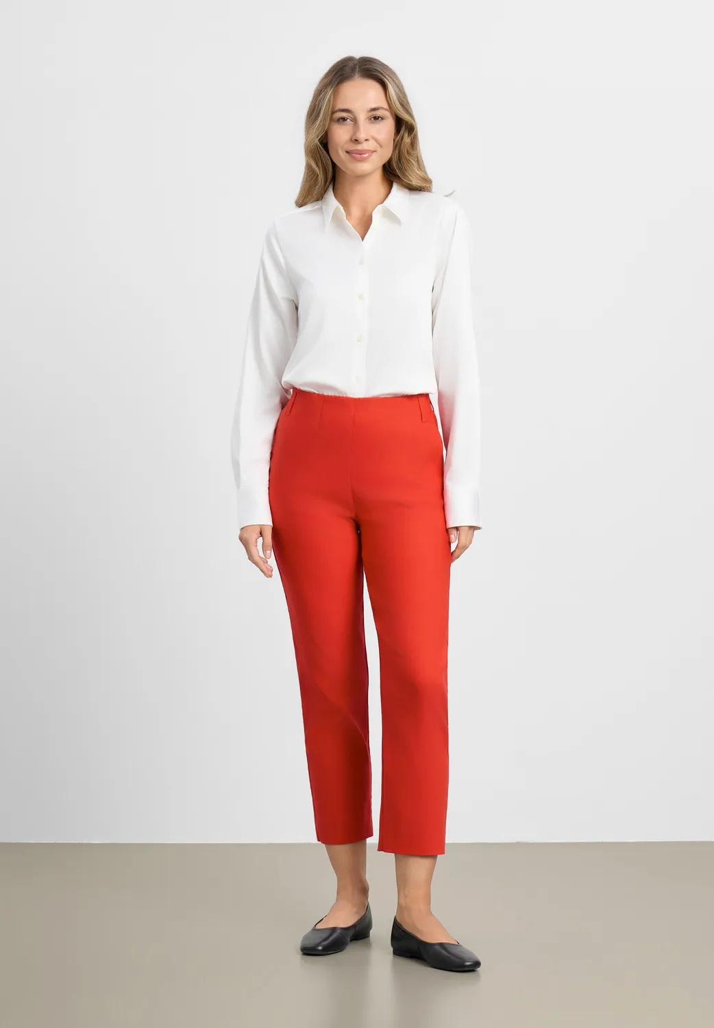 Laurie Taylor Regular CL pantalon Red cropped stretch