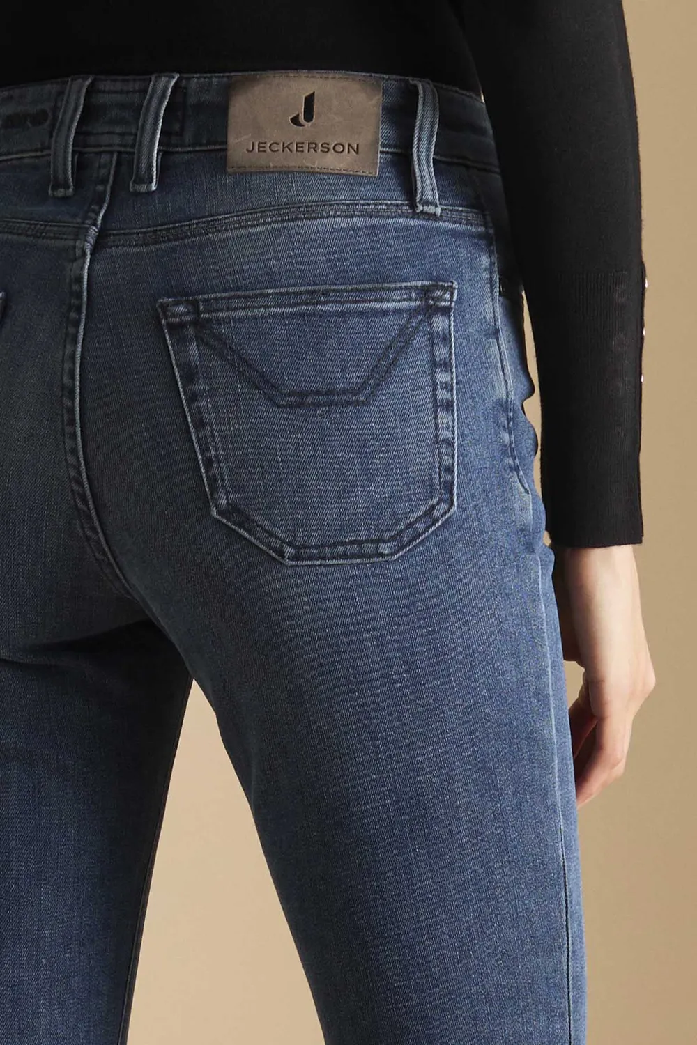 Jeckerson Jennifer Flared jeans donkerblauw stretch