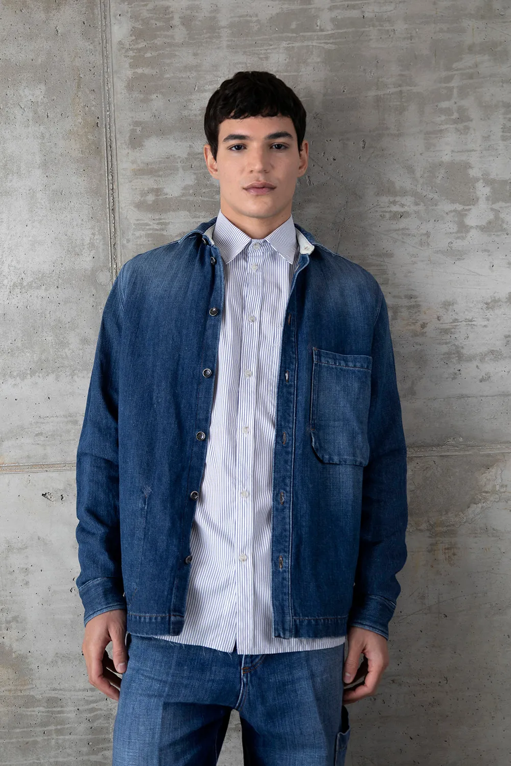 Nine In The Morning Jonas JON32 overhemd heren denim blauw