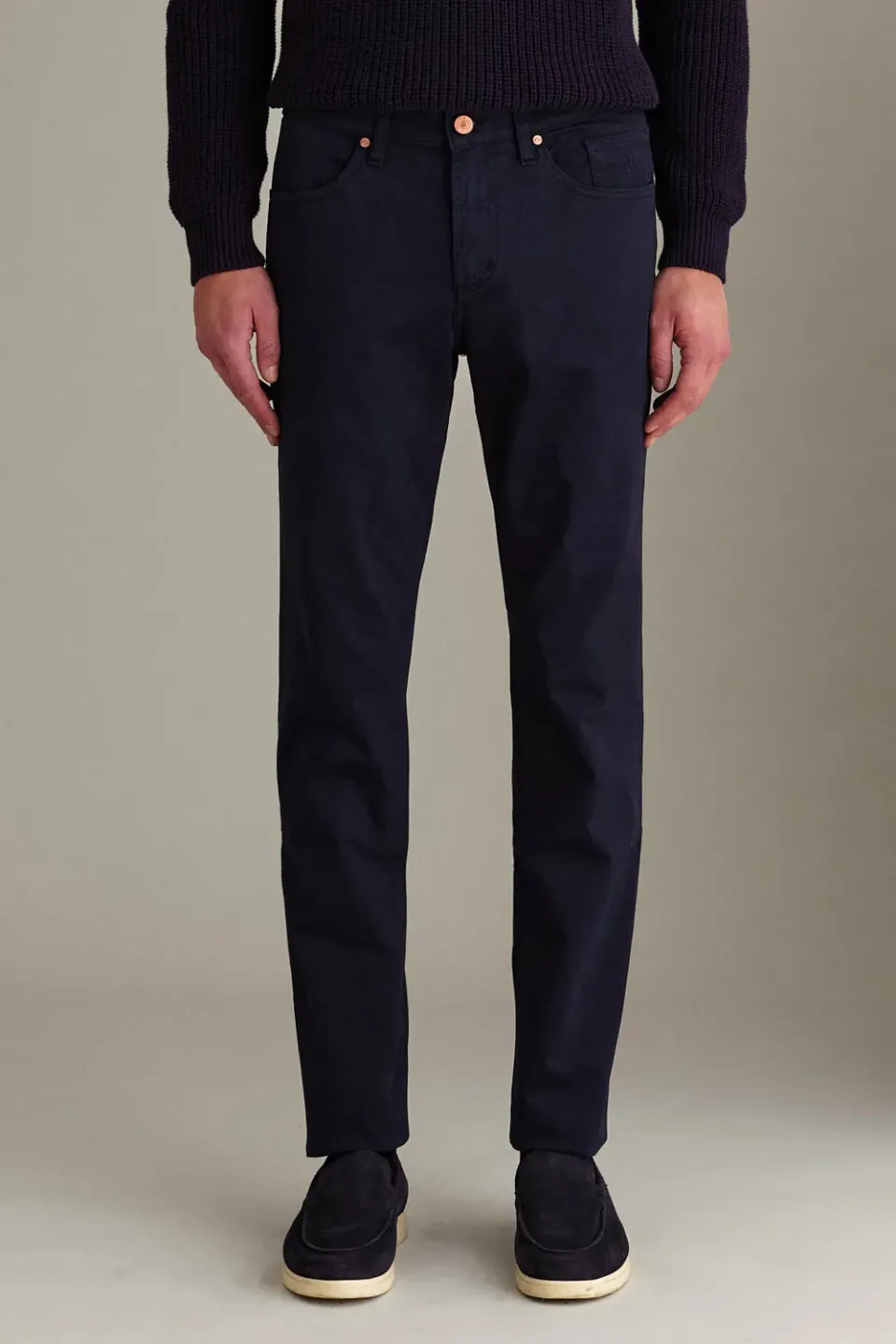 Jeckerson Jordan Slim Fit Chino Donkerblauw Peach