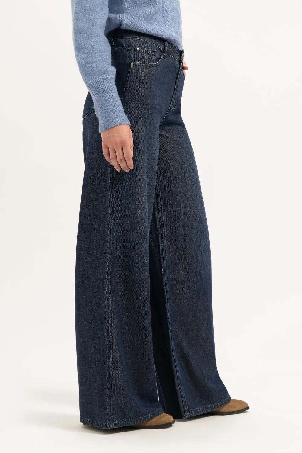 Florez Liv Wide leg jeans Indigo Blue loose