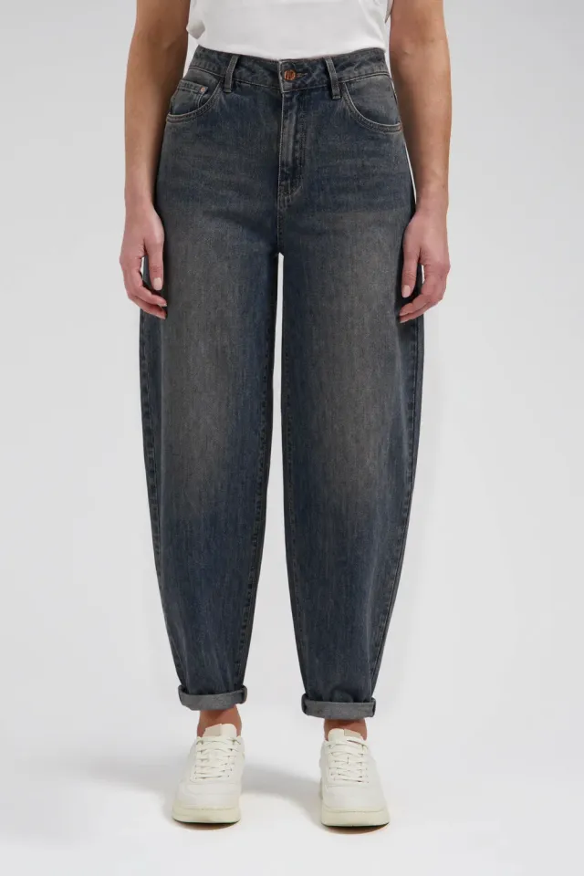 Florez Fani Barrel jeans tabacco blue barrel fit
