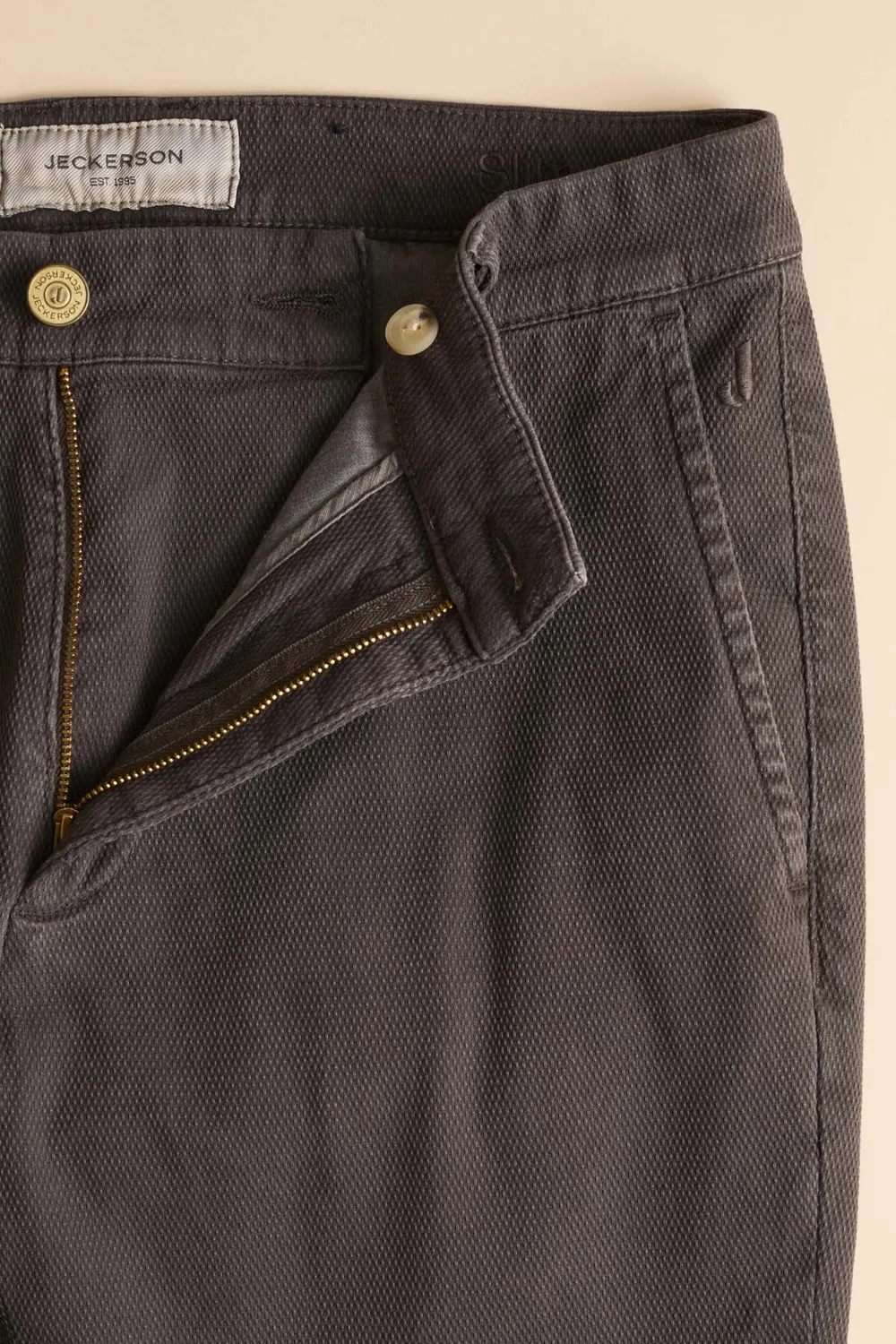Jeckerson Jack chino slim donkerbruin stretch
