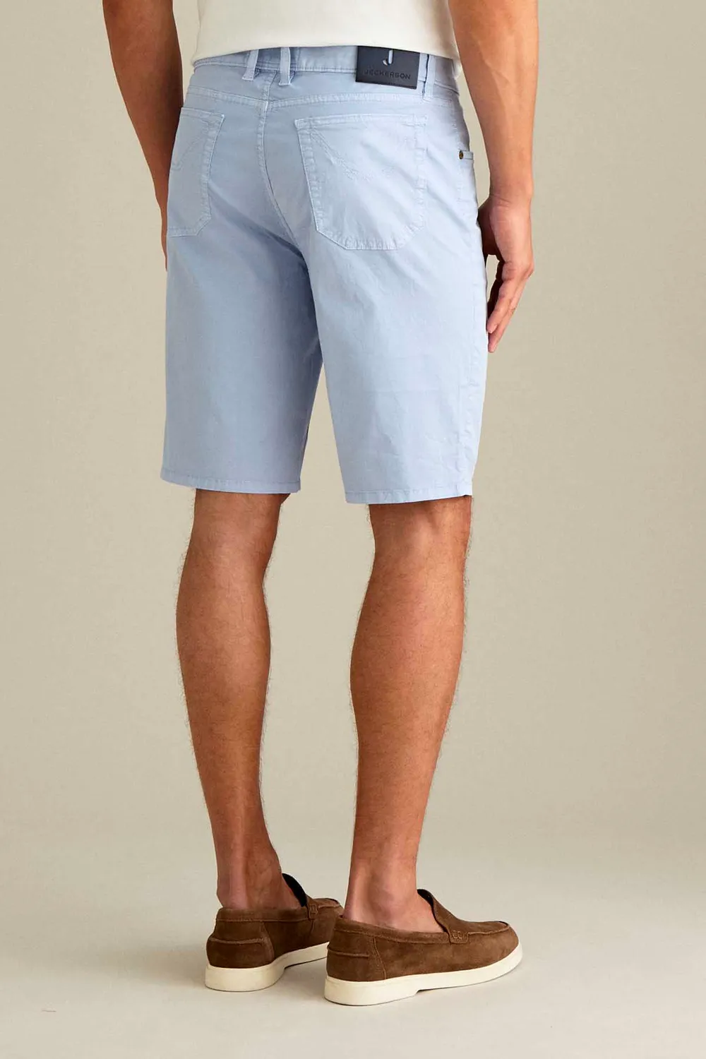 Jeckerson Jo slim fit bermuda lichtblauw katoen