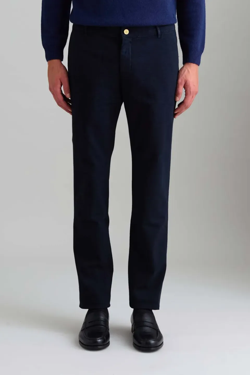 Jeckerson Jack Chino Donkerblauw Pied-de-poule Slim