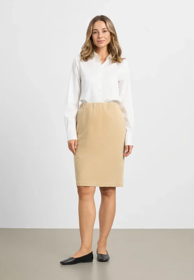 Laurie Simone fluwelen rok 62 cm Cafe Latte stretch
