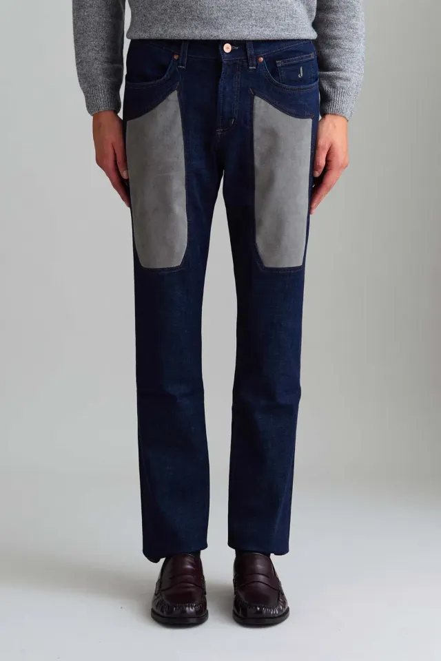 Jeckerson John Toppa Alcantara jeans donkerblauw slim fit