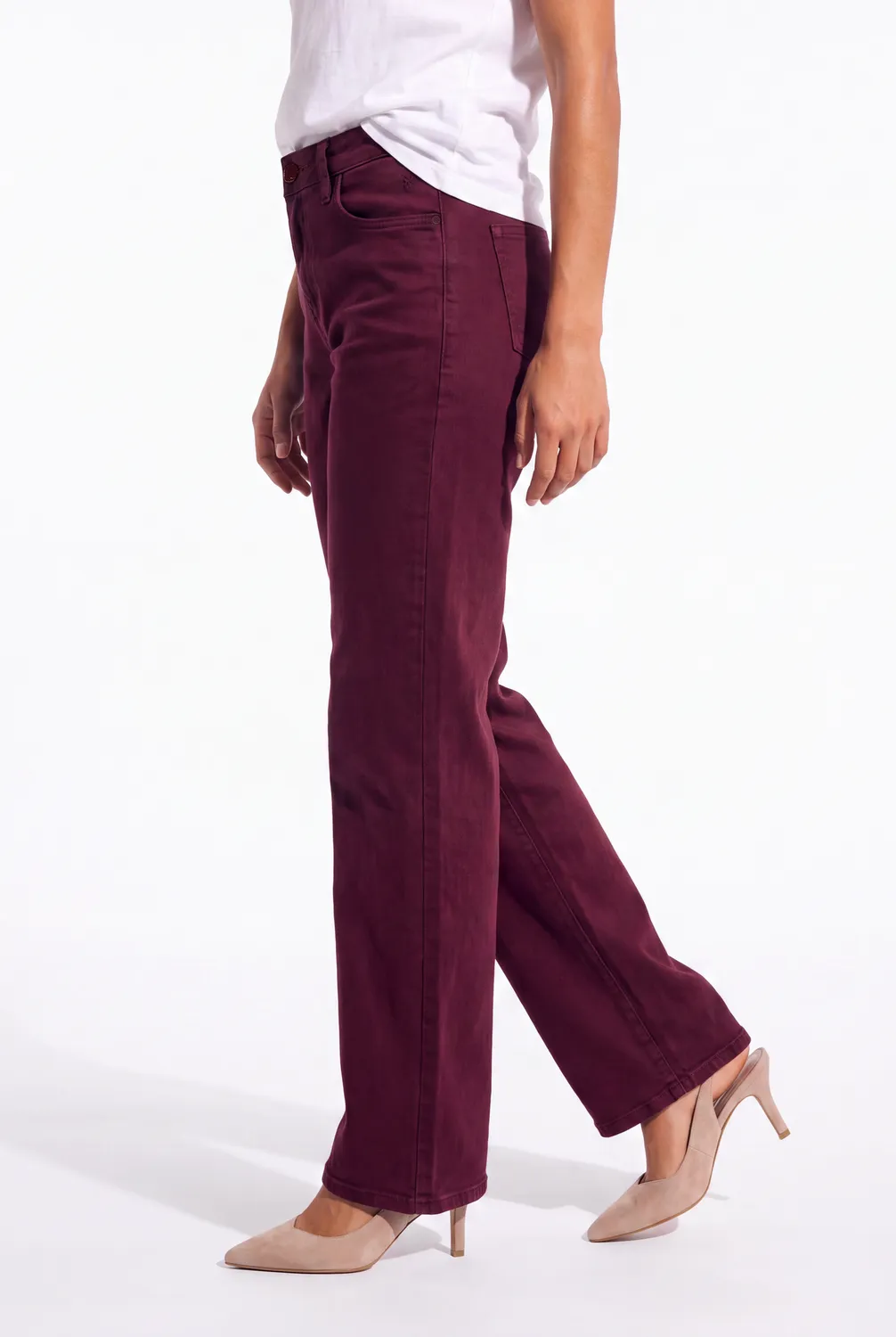 Florez Sophie Straight jeans Mauve wine straight