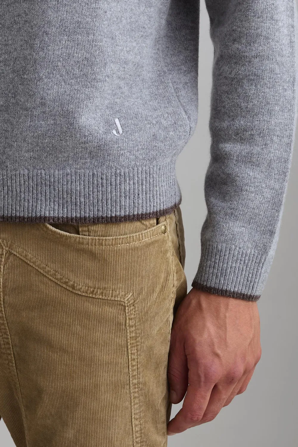 Jeckerson raglan trui grijs silver wolblend