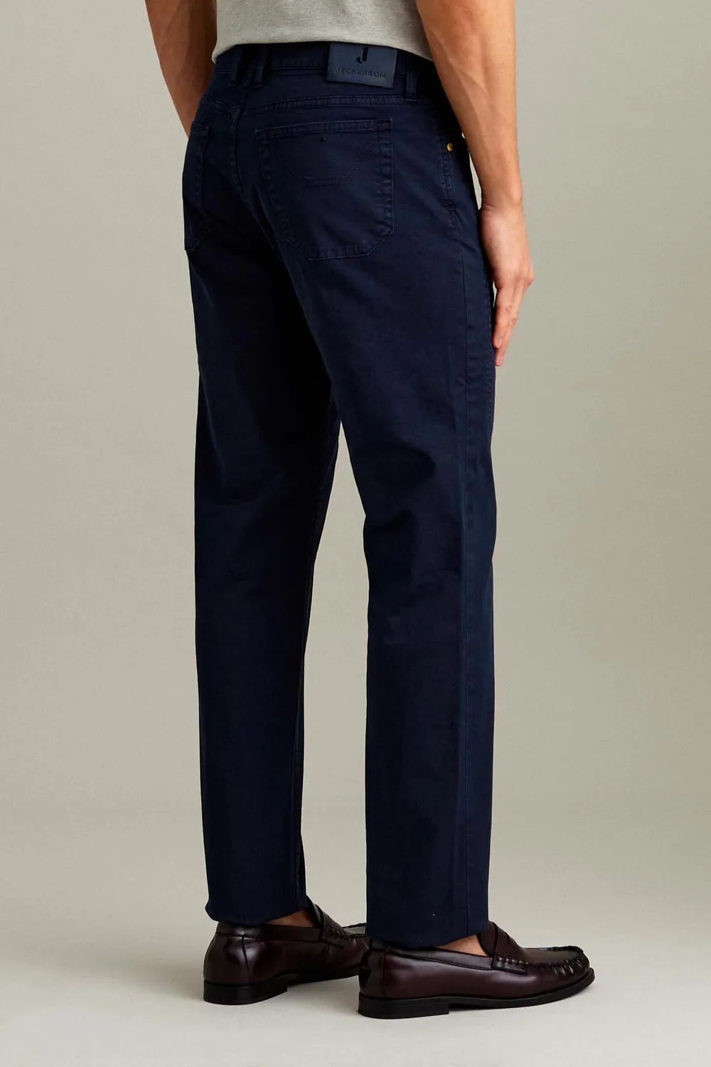 Jeckerson John slim fit broek donkerblauw gabardine