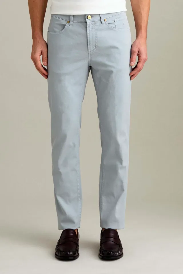 Jeckerson Jordan slim fit broek grijs cement honingraat