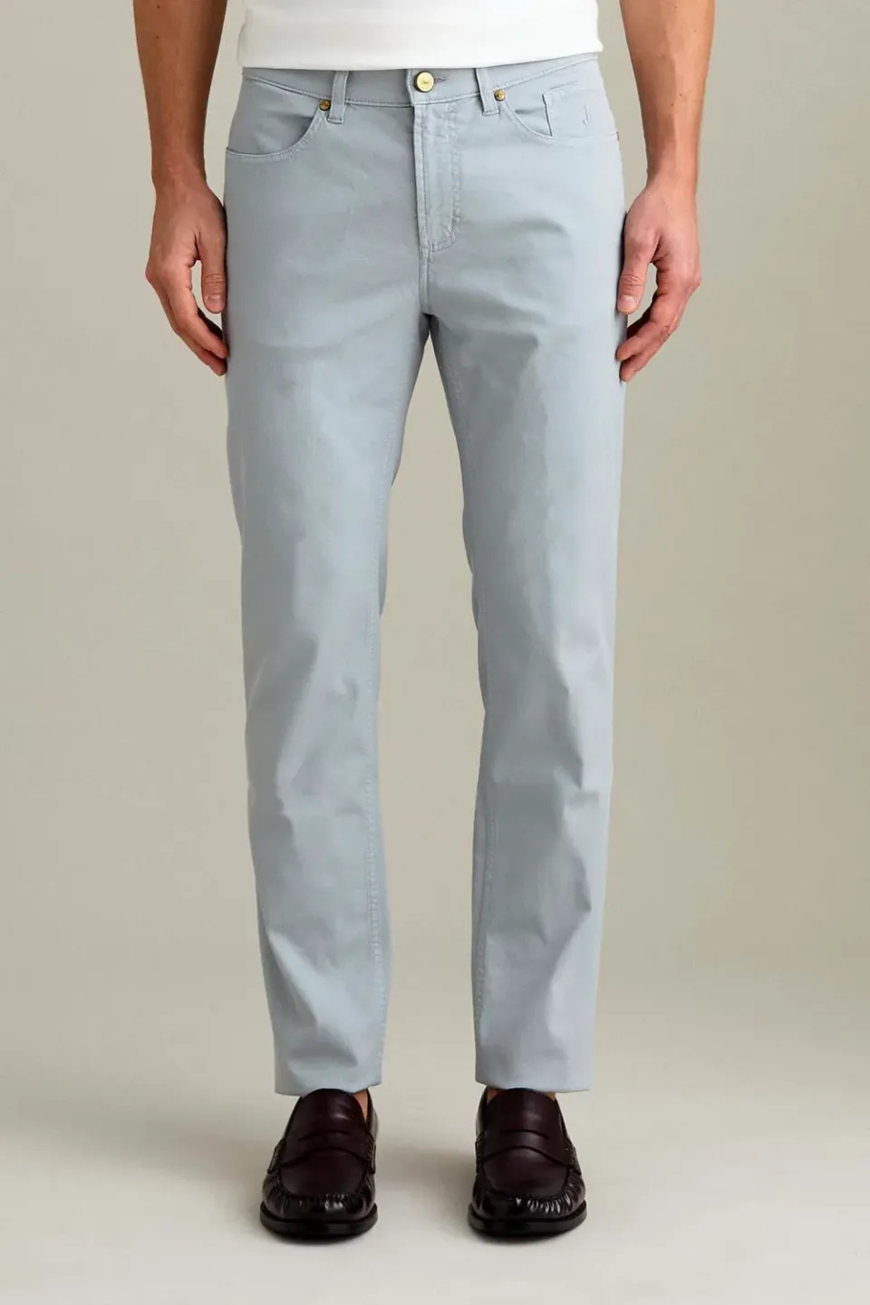 Jeckerson Jordan slim fit broek grijs cement honingraat
