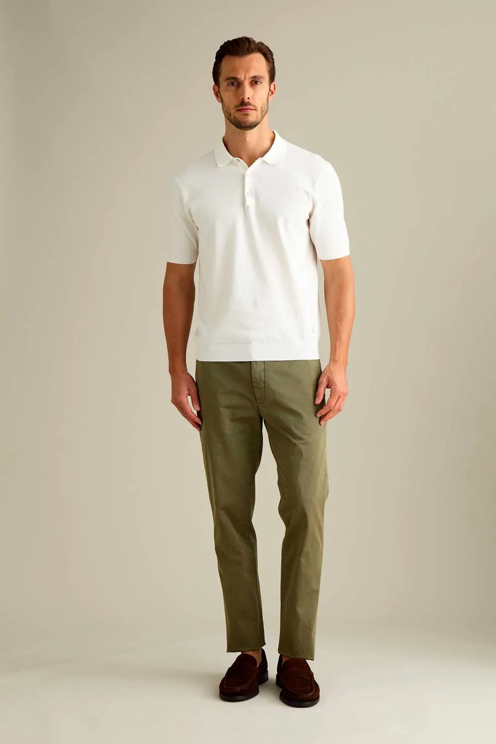 Jeckerson Jack chino slim fit groen katoen
