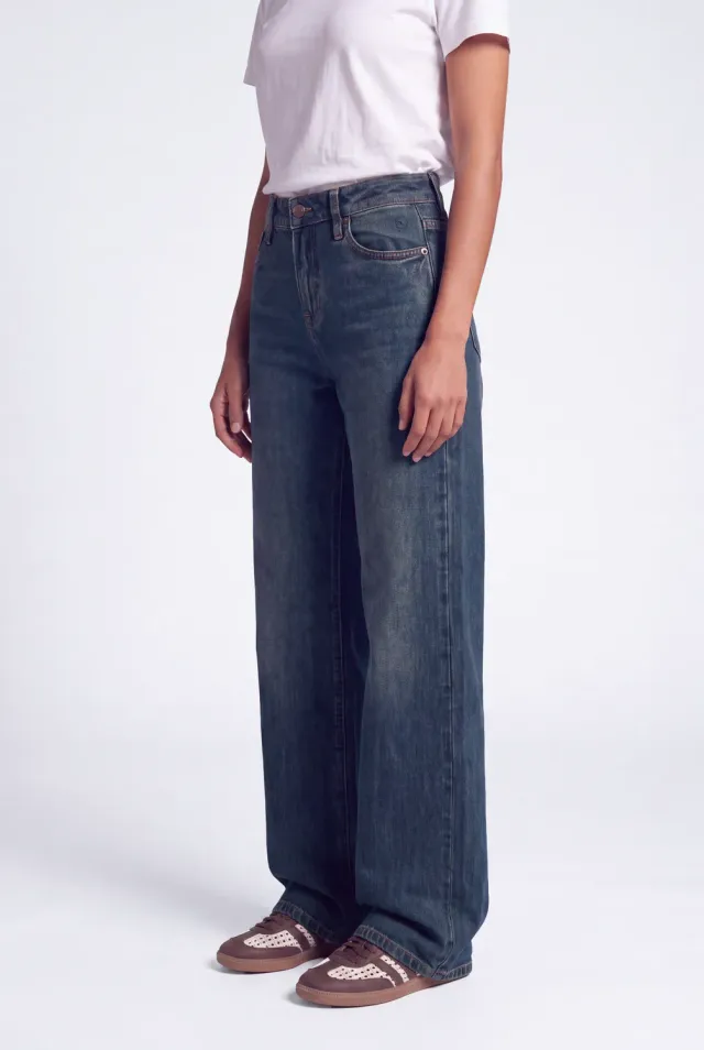 Florez Sophie Straight jeans Vintage Blue mid-waist