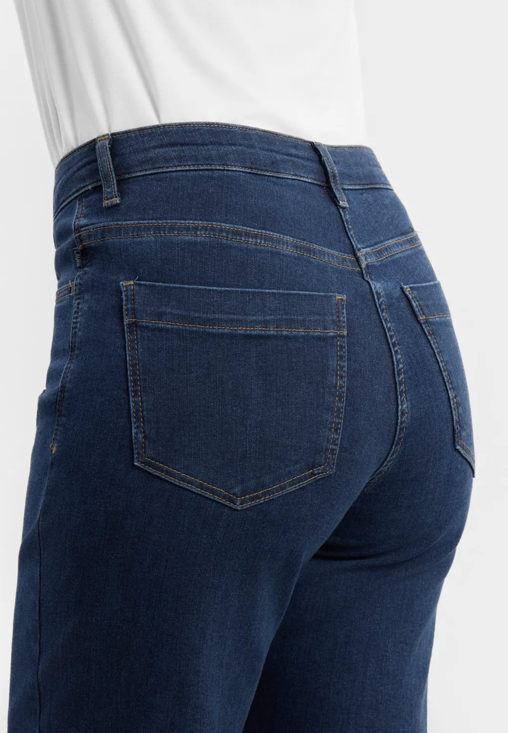 Laurie Amelia Raw Straight CL jeans dark blue cropped