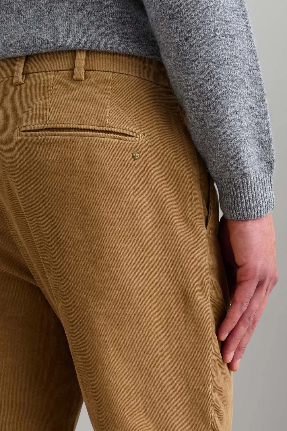 Jeckerson Jarl slim fit chino ribfluweel hazelnootbruin