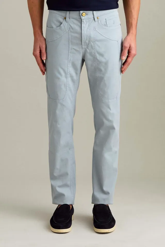 Jeckerson John slim fit broek cementgrijs