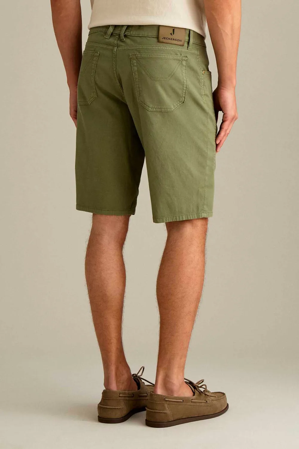 Jeckerson Jayden slim fit bermuda donker saliegroen